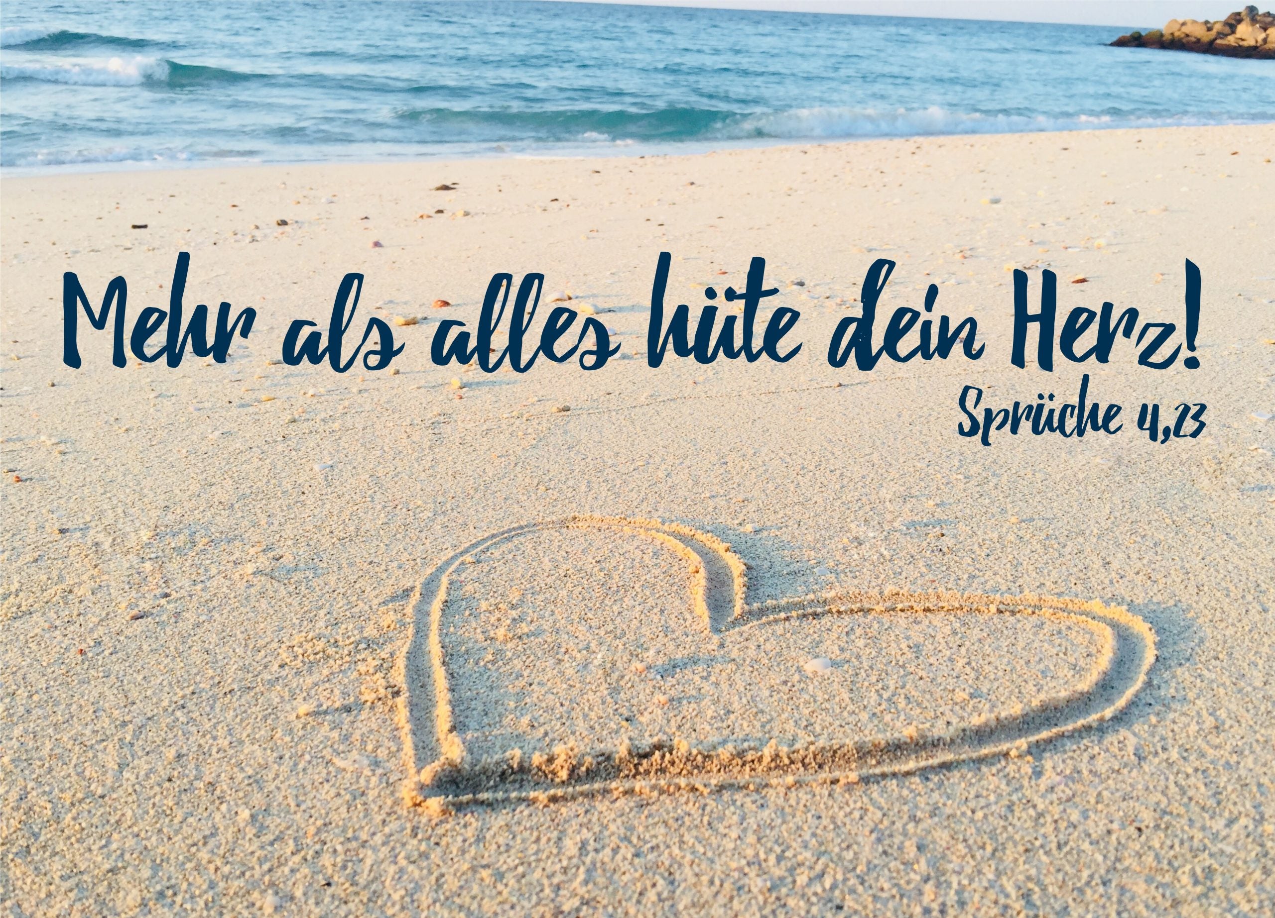 Postkarte Mehr als alles hüte dein Herz !
