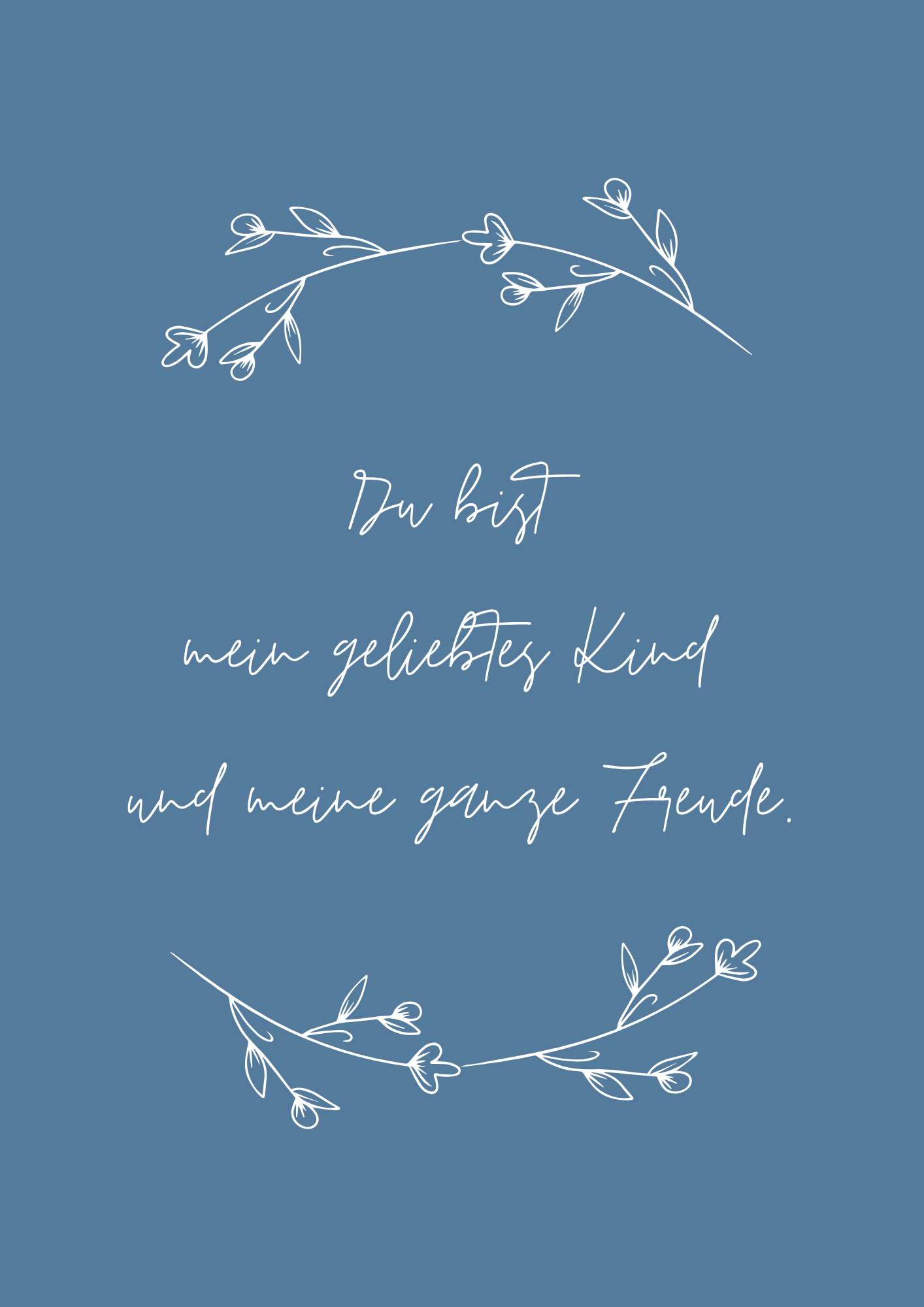 A4 Poster "Mein geliebtes Kind" im Bilderrahmen