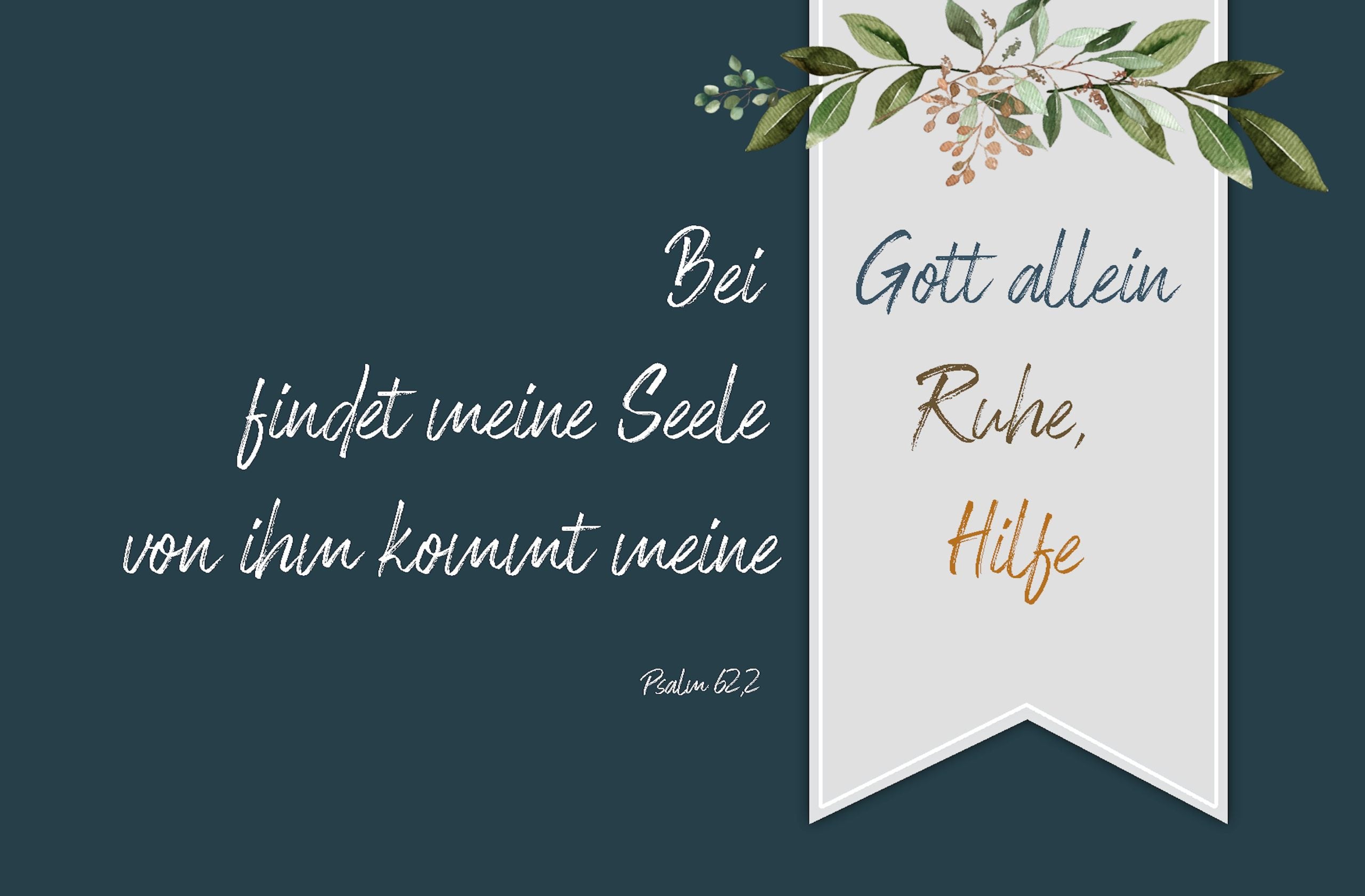 Postkarte Bei Gott allein findet meine Seele Ruhe