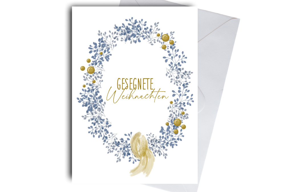 Faltkarte Weihnachten Kranz