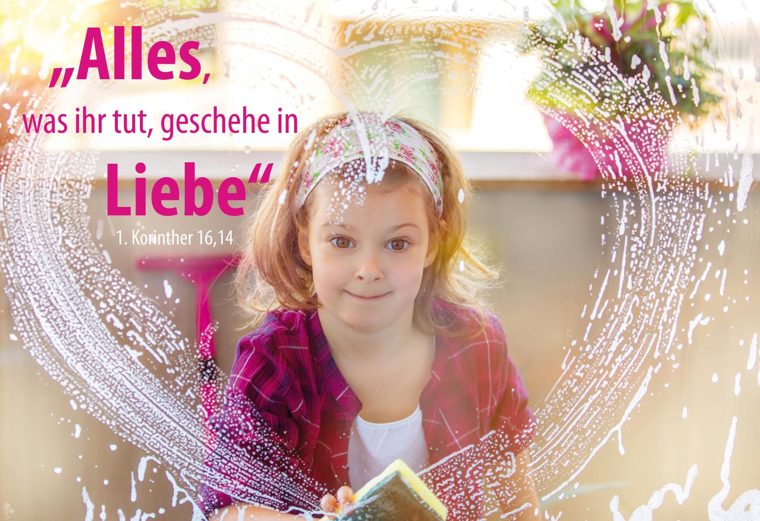 Poster A3 Jahreslosung 2024, Motiv "Fensterputz"