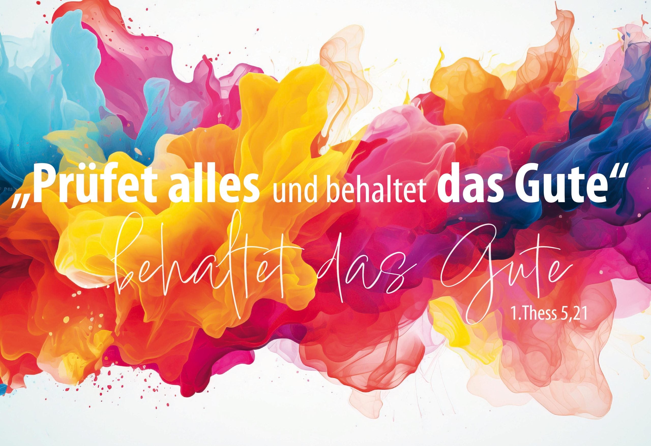 Poster A3 Jahreslosung 2025 Bunte Farben