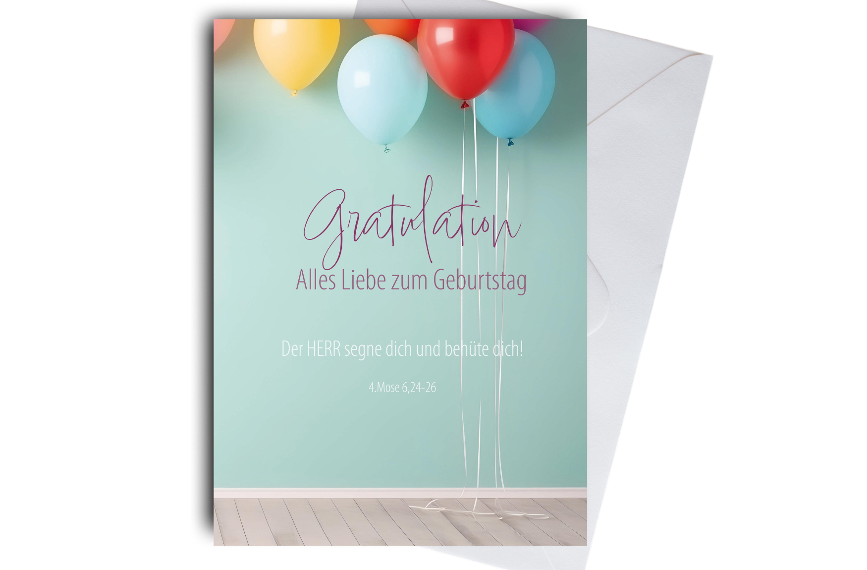 Faltkarte Geburtstag Luftballons