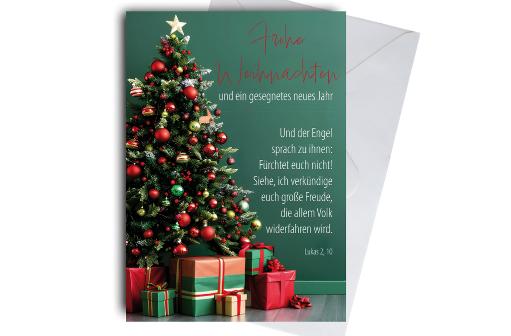Faltkarte Weihnachten Baum