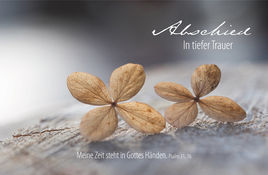 Faltkarte Abschied