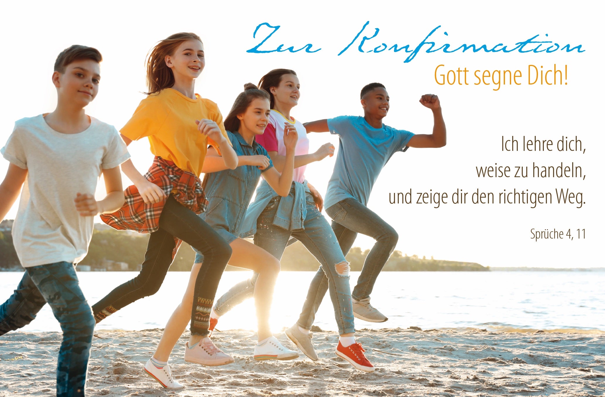 Faltkarte Zur Konfirmation - Gott segne Dich !