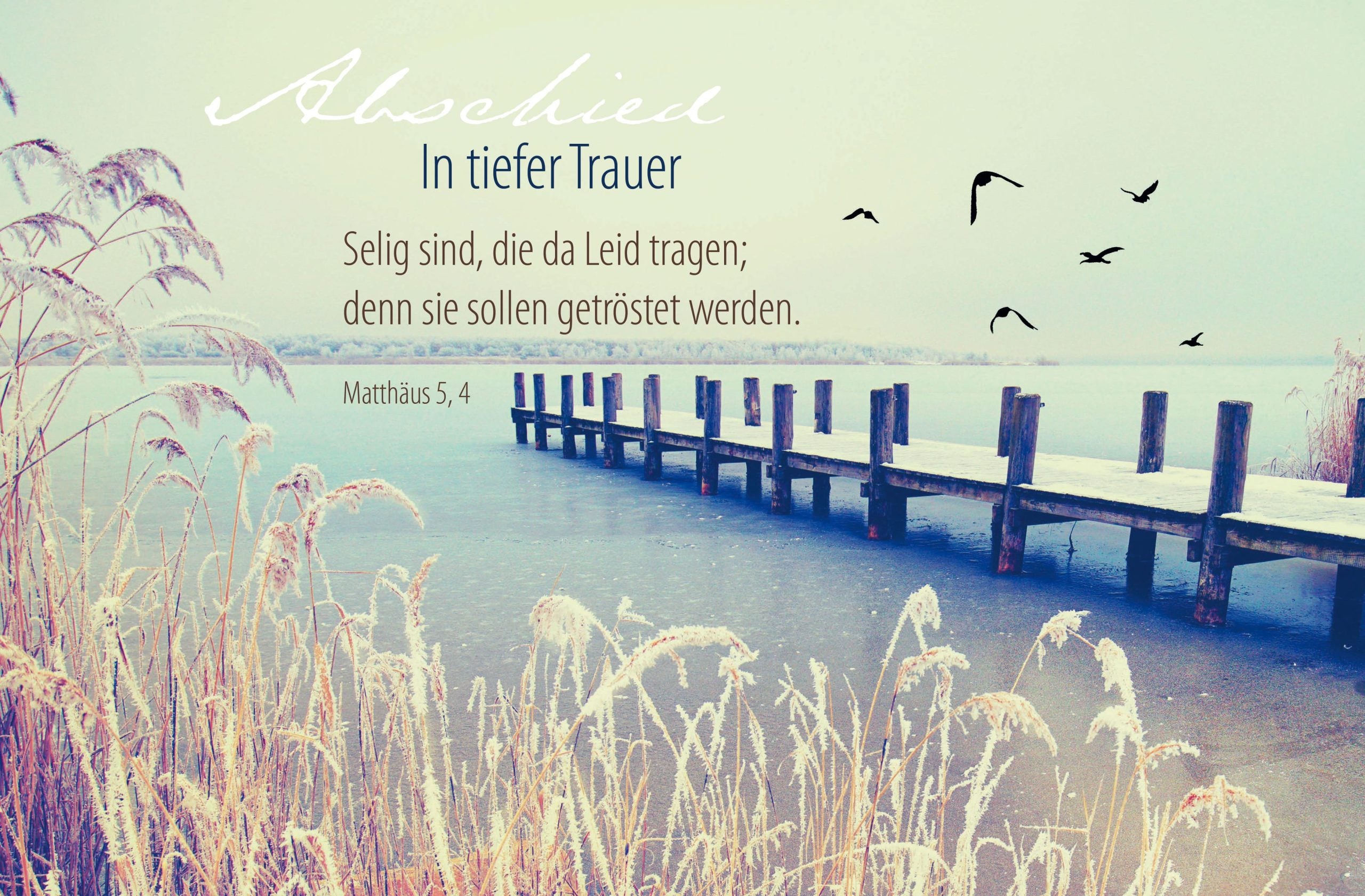 Faltkarte Abschied - In tiefer Trauer