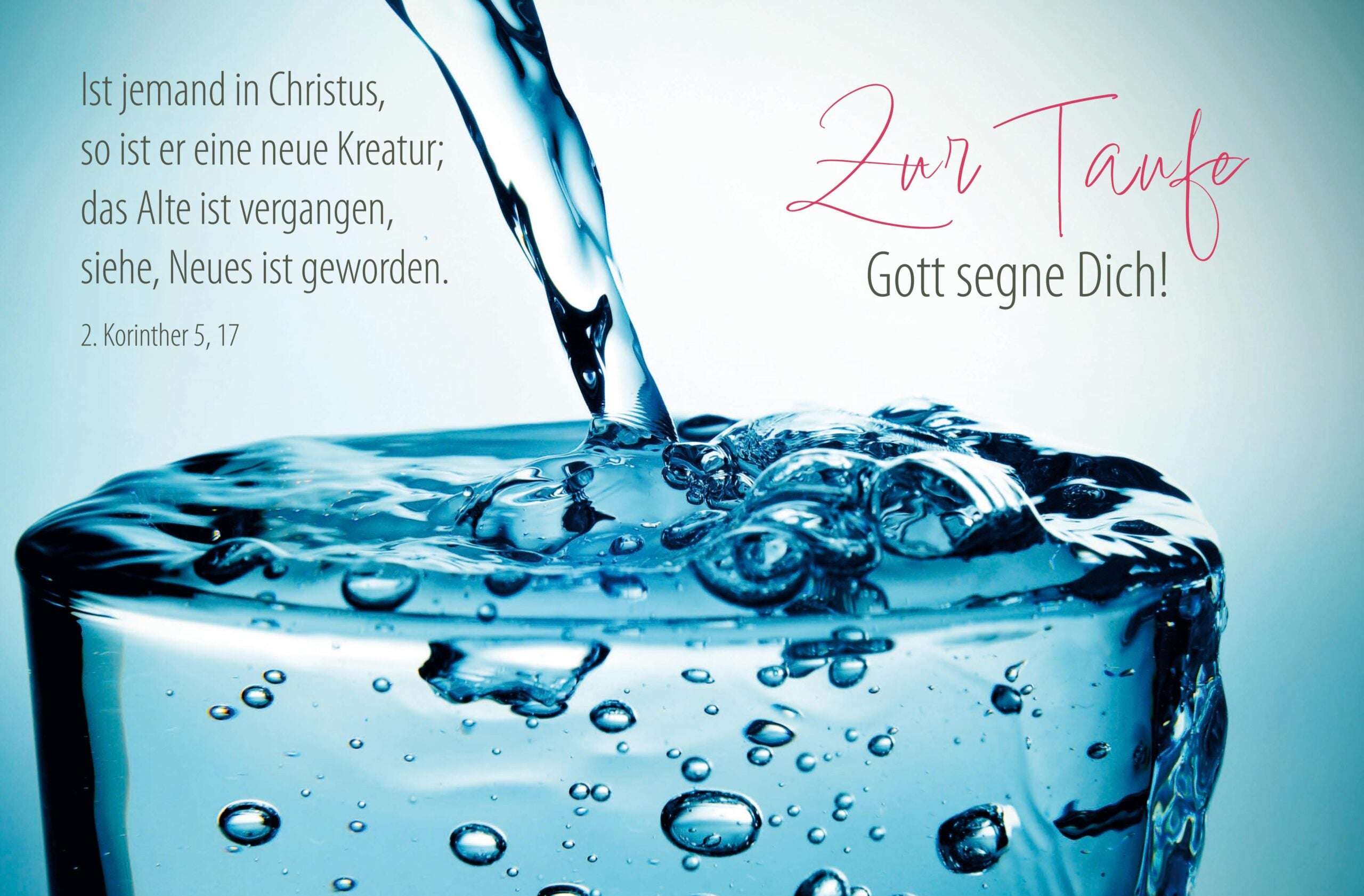 Faltkarte Zur Taufe Gott segne Dich