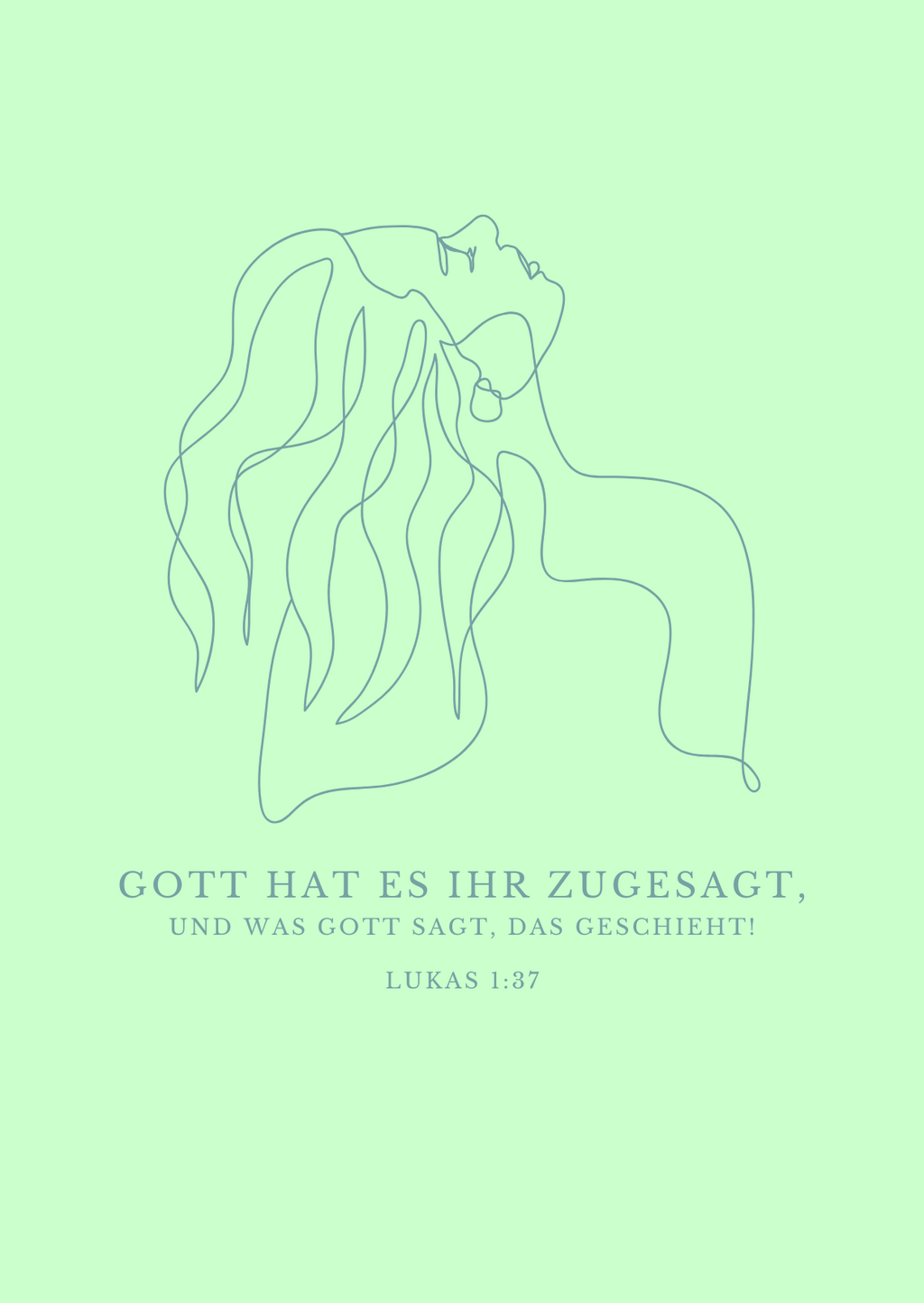 Postkarte Woman