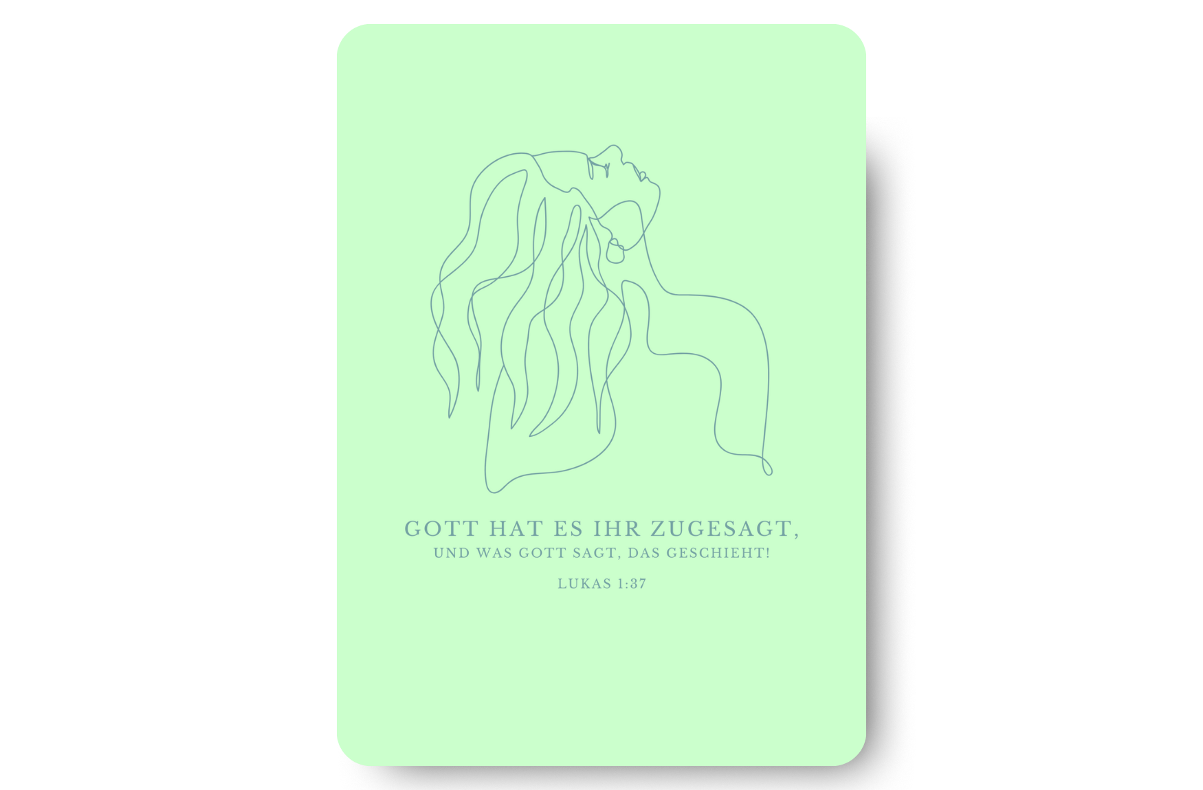 Postkarte Woman