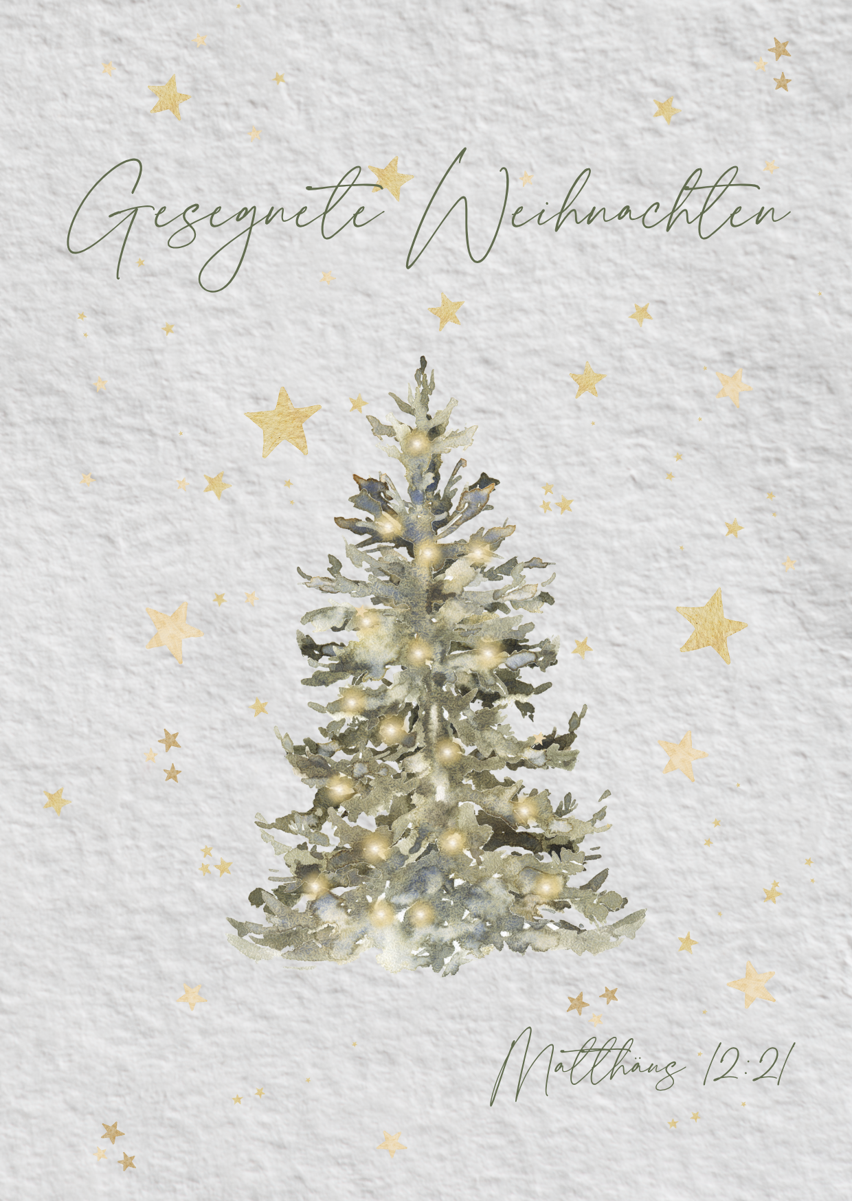 Postkarte Weihnachten Baum