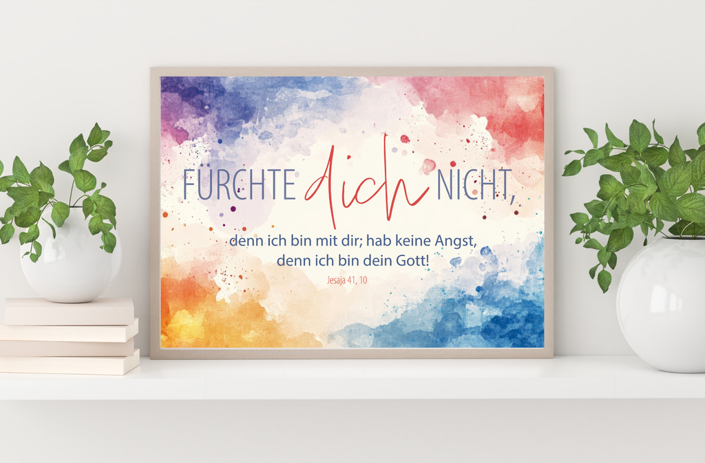 A3 Poster laminiert Jahreslosung 2027 Bunte Farben