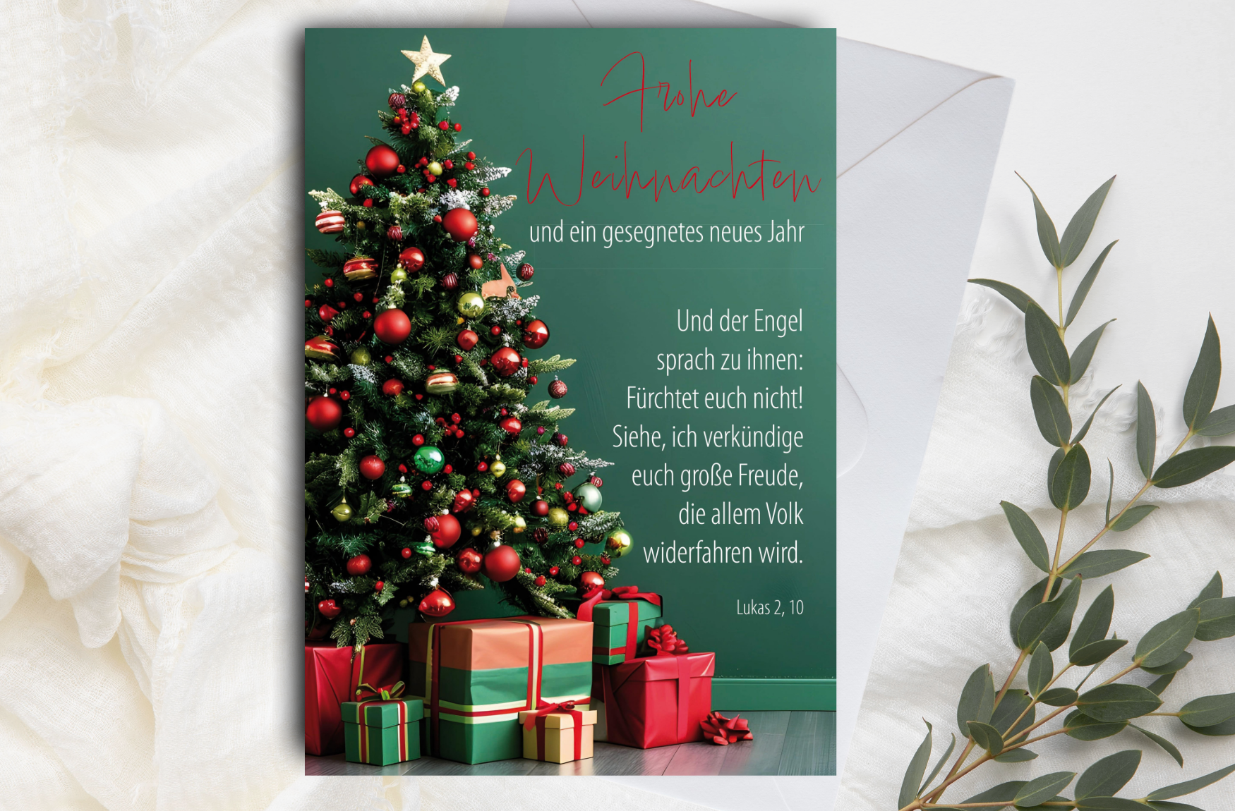 Faltkarte Weihnachten Baum
