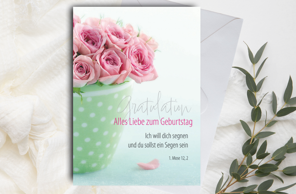 Faltkarte - Gratulation - Zum Geburtstag