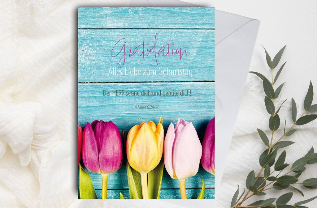 Faltkarte Gratulation Alles Liebe zum Geburtstag
