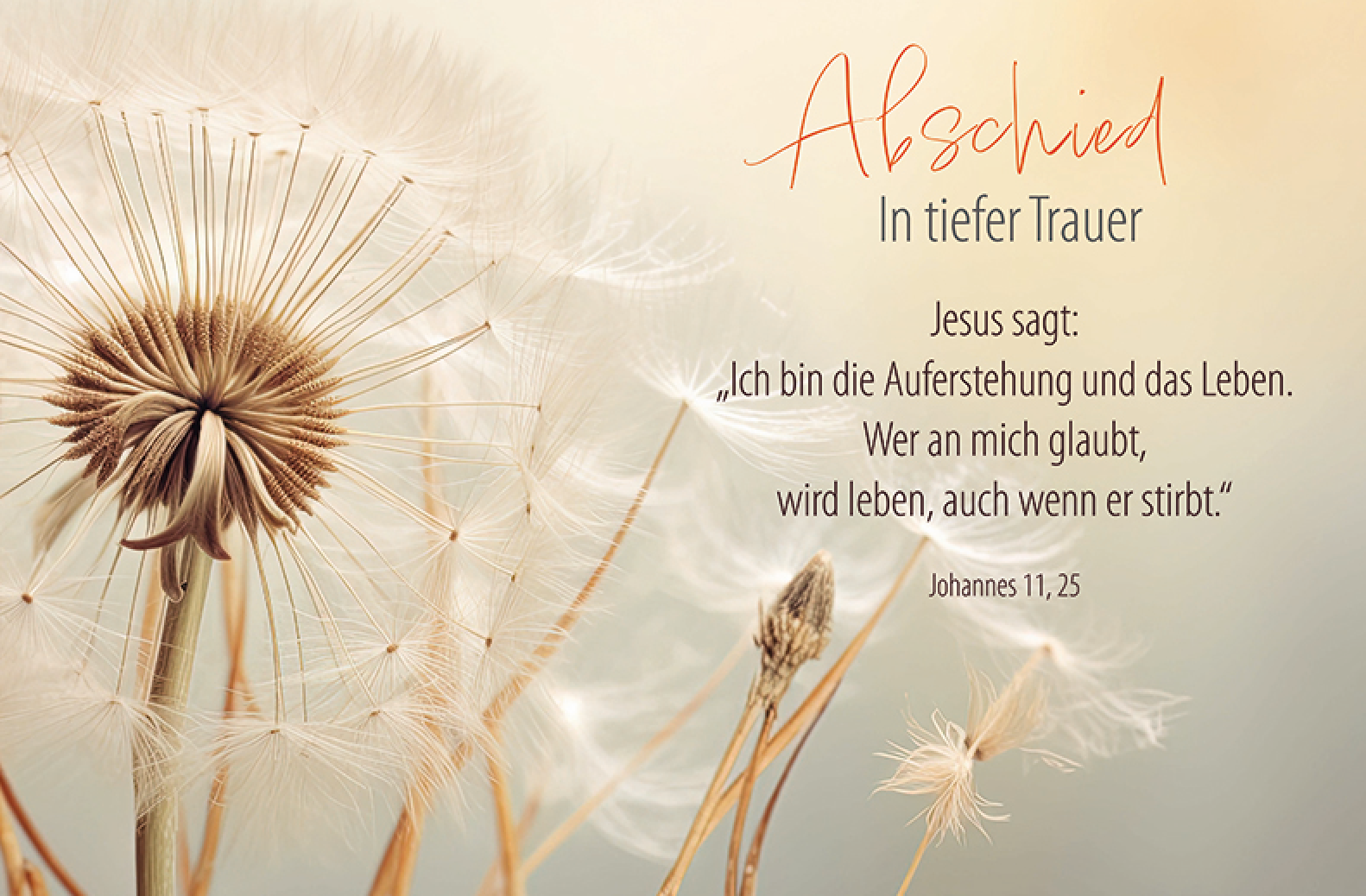 Faltkarte - Abschied