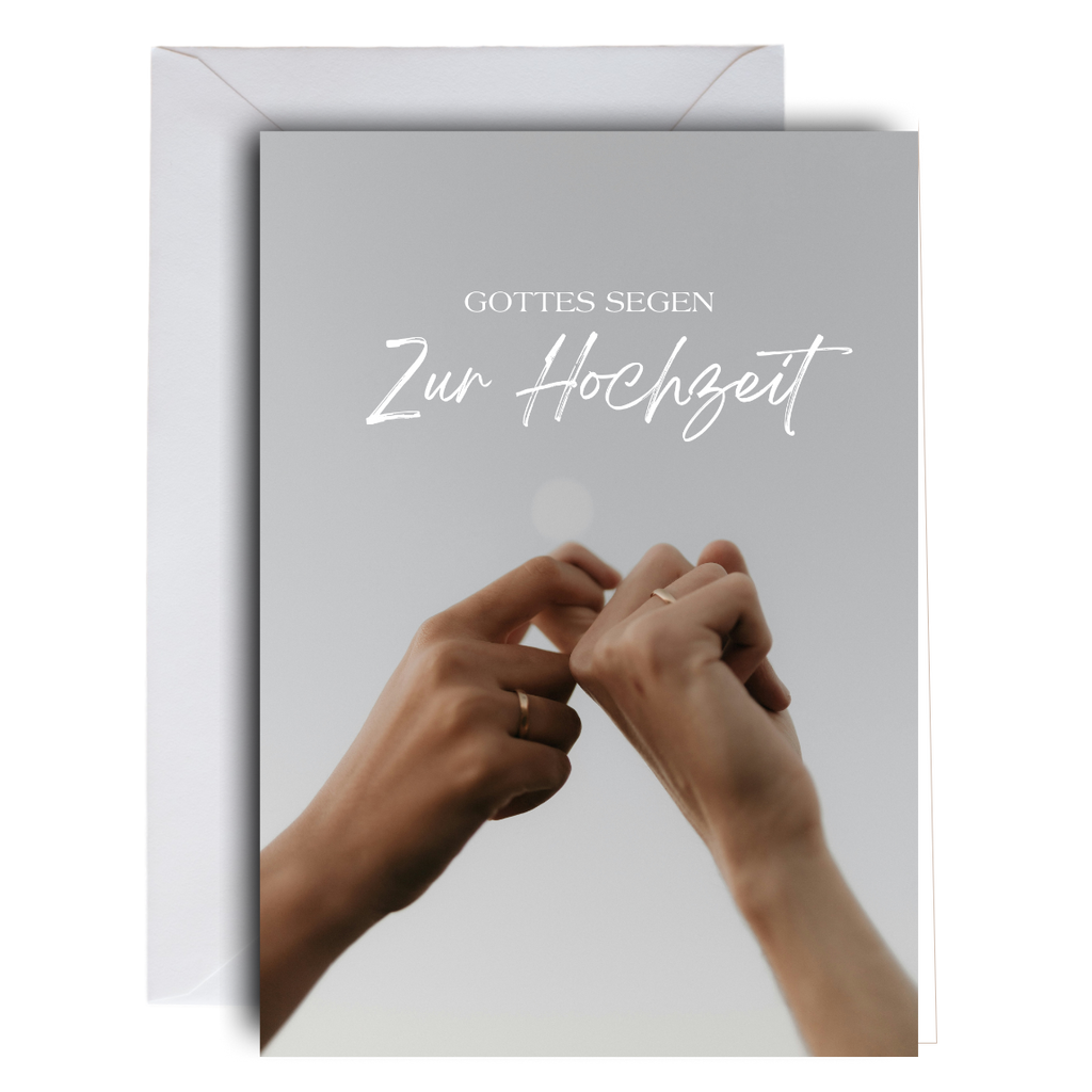 Faltkarte Hochzeit "Hände"
