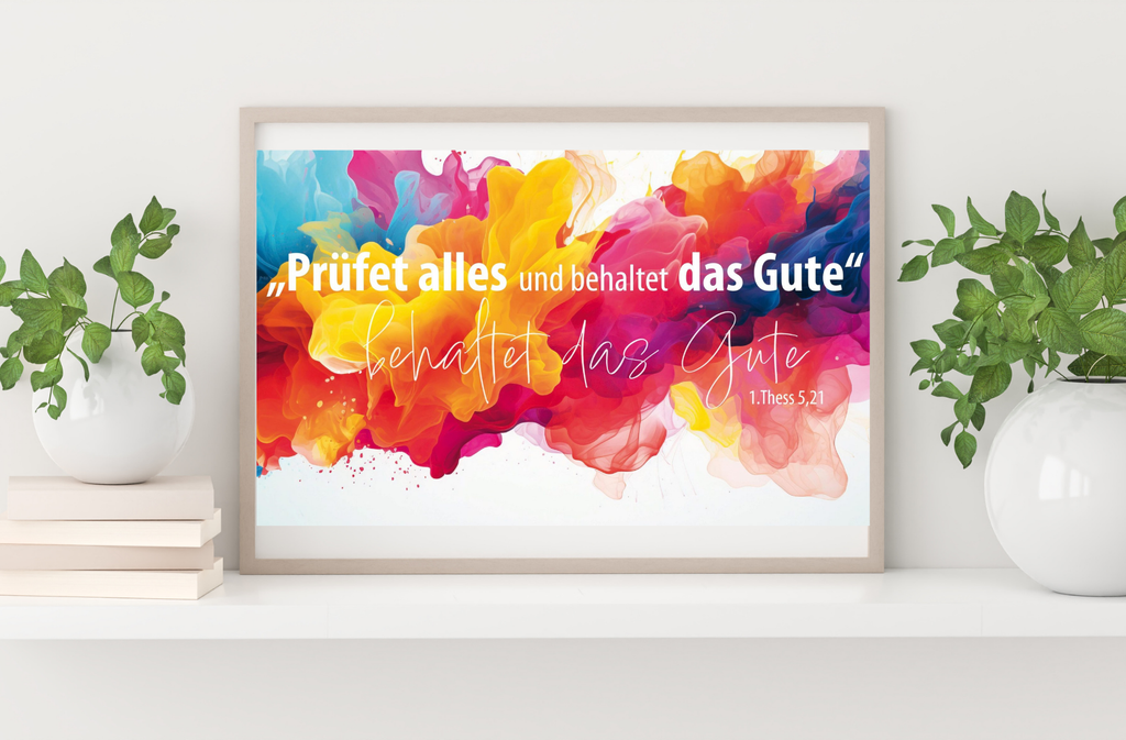 Poster A3 Jahreslosung 2025 Bunte Farben