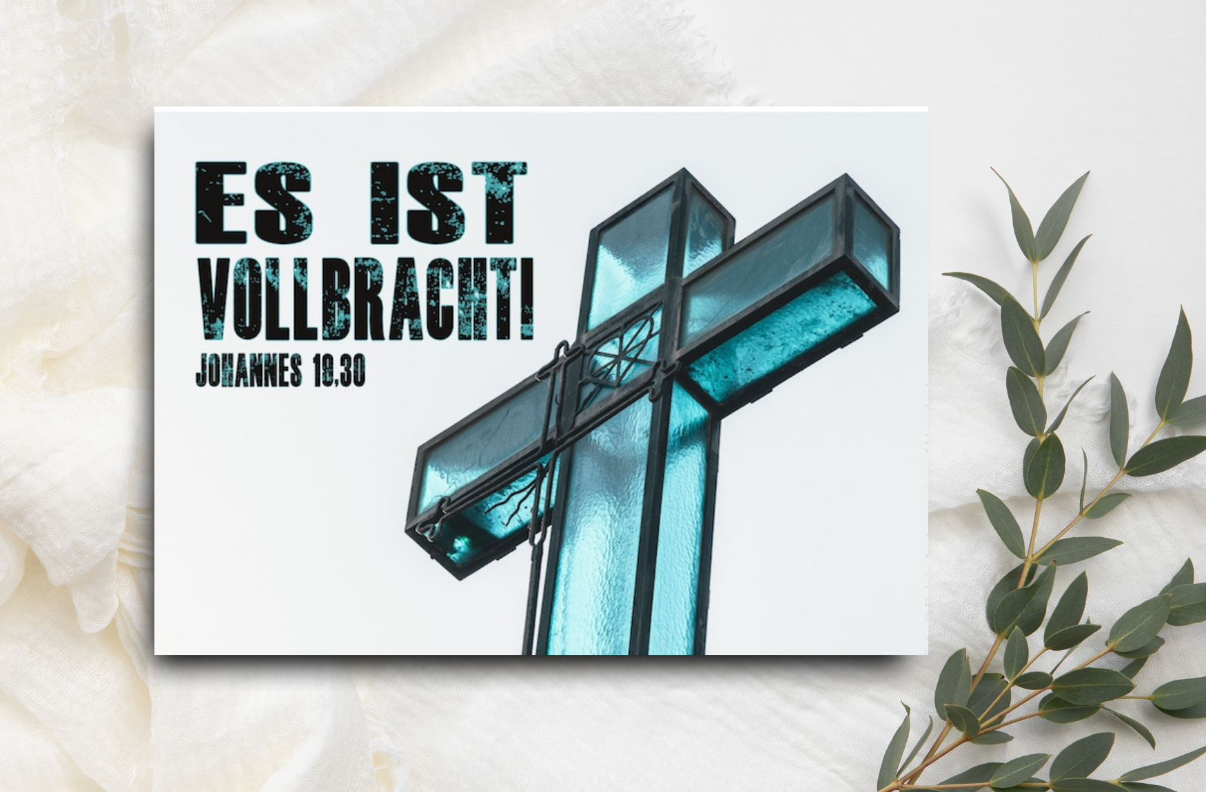 Postkarte Es ist vollbracht