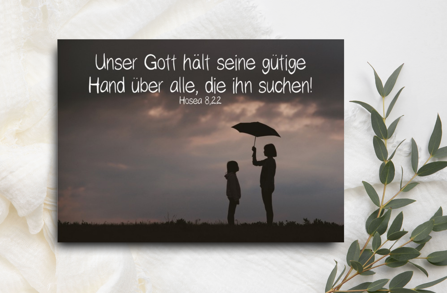 Postkarte  Unser Gott hält seine gütige Hand