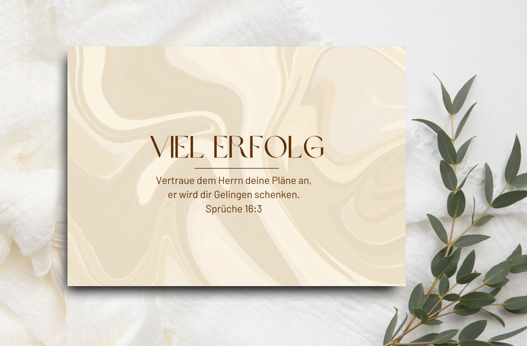 Postkarte Viel Erfolg