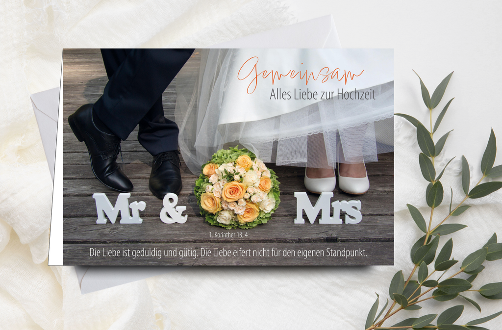 Faltkarte  Gemeinsam - Alles Liebe zur Hochzeit