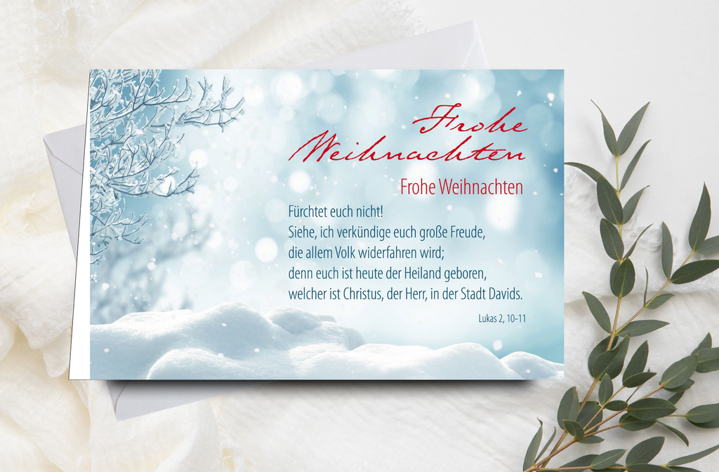 Faltkarte Weihnachten Winterlandschaft