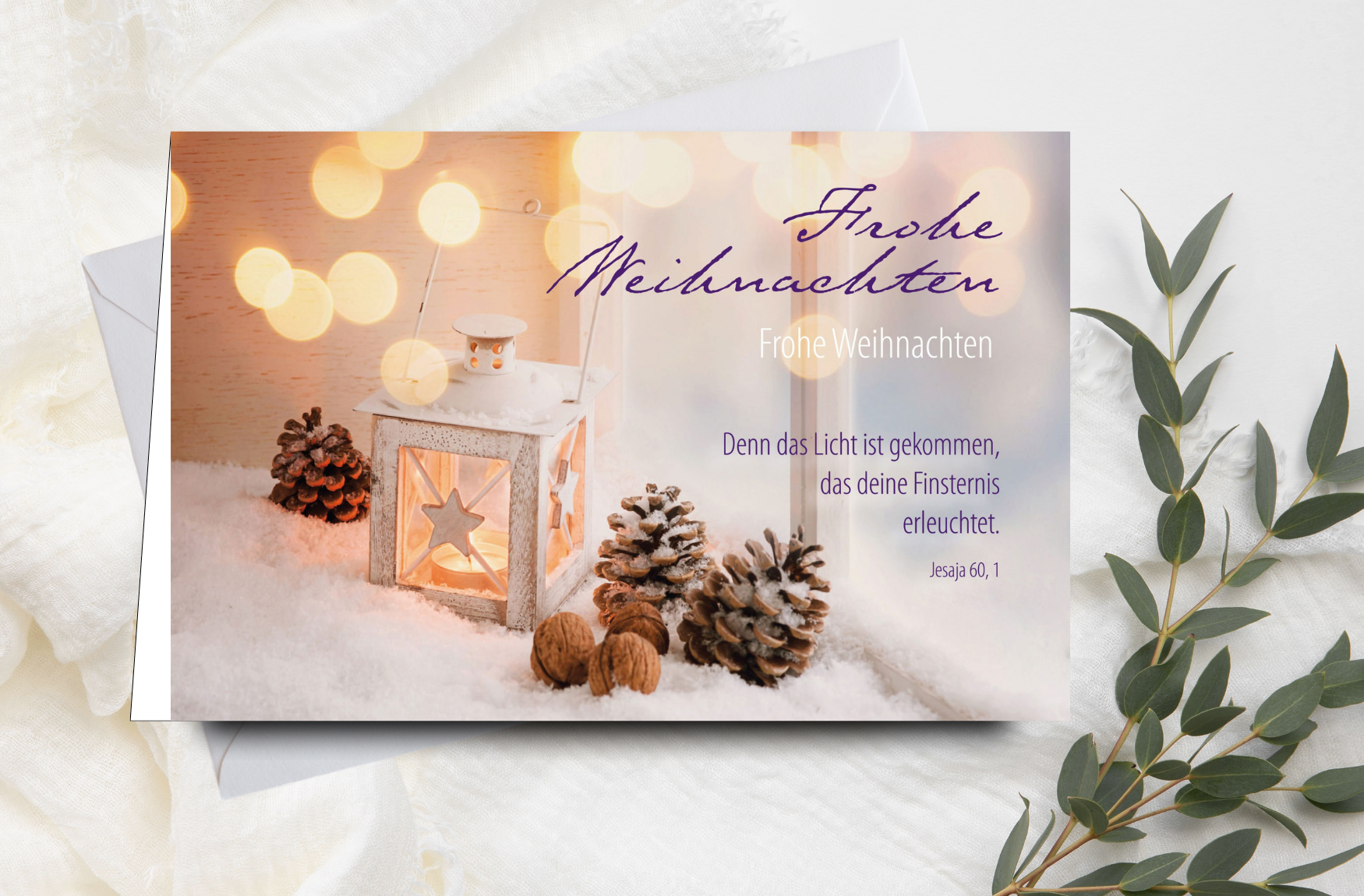 Faltkarte Weihnachten Laterne