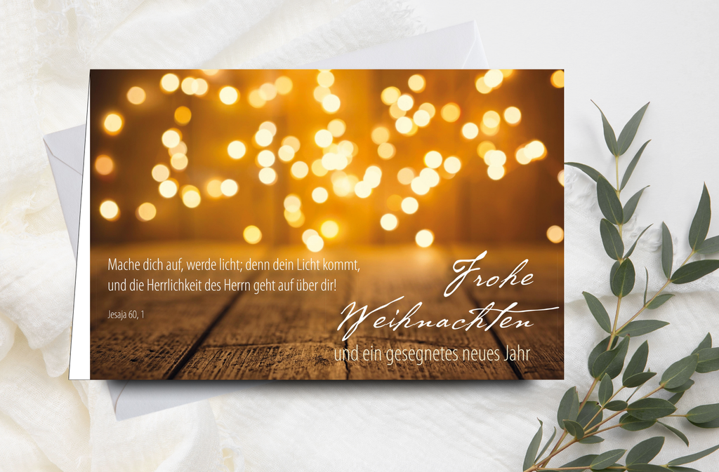 Faltkarte Frohe Weihnachten Licht