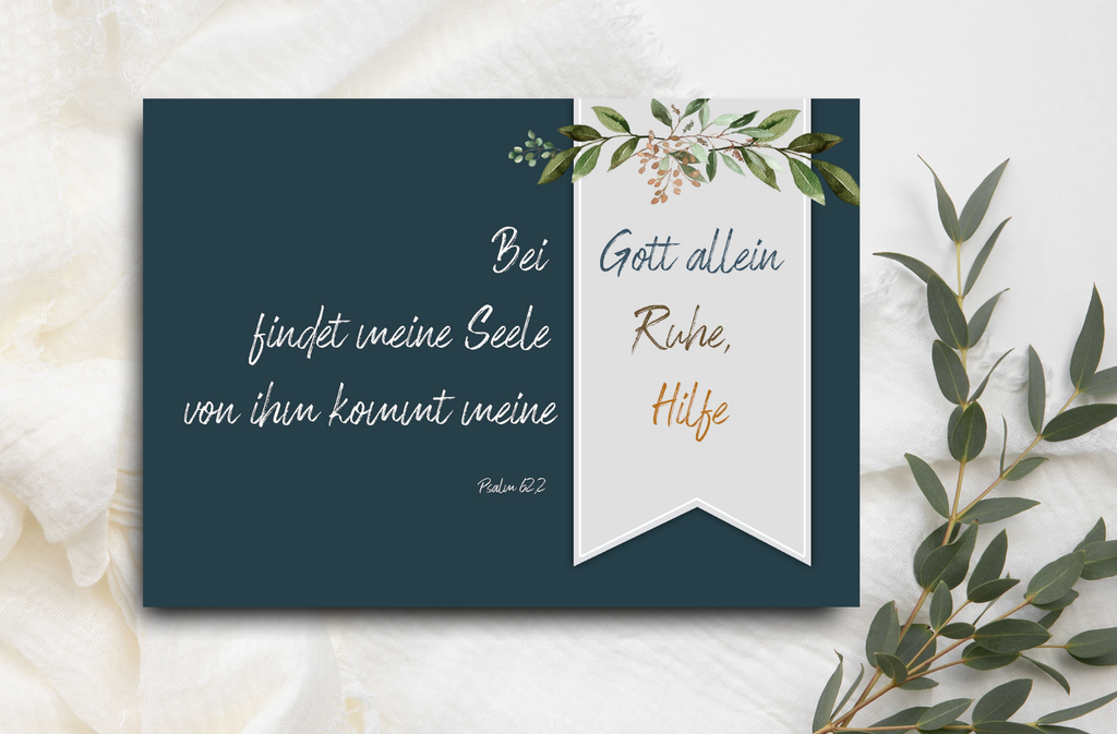 Postkarte Bei Gott allein findet meine Seele Ruhe