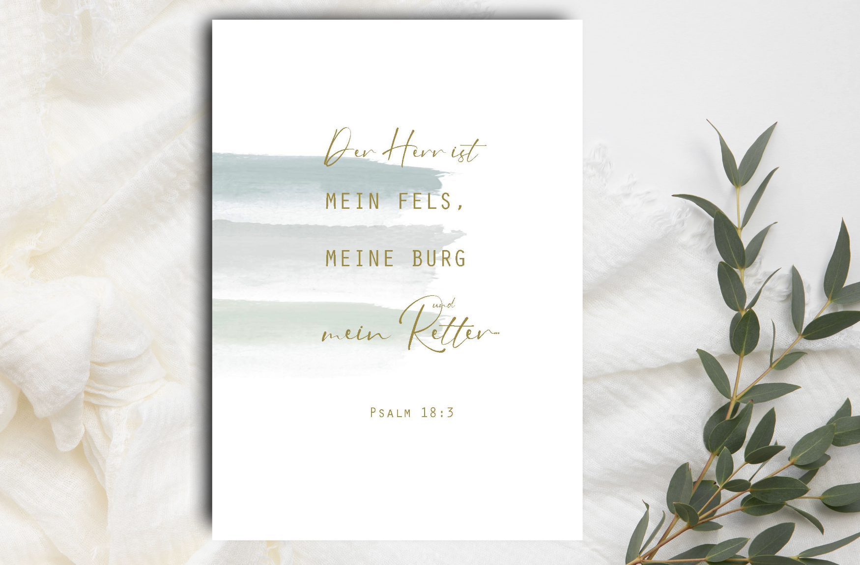 Postkarte  Der Herr ist mein Fels