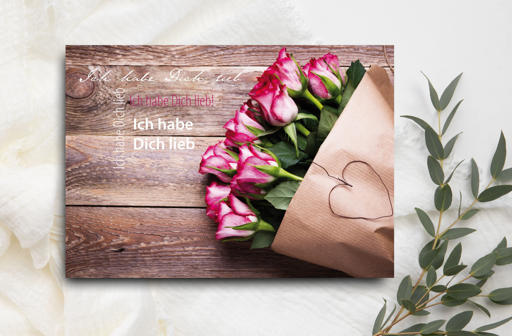 Postkarte Ich habe Dich lieb