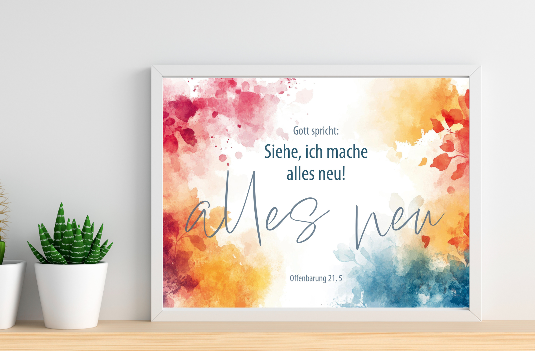 A3 Poster laminiert Jahreslosung 2026 Bunte Farben