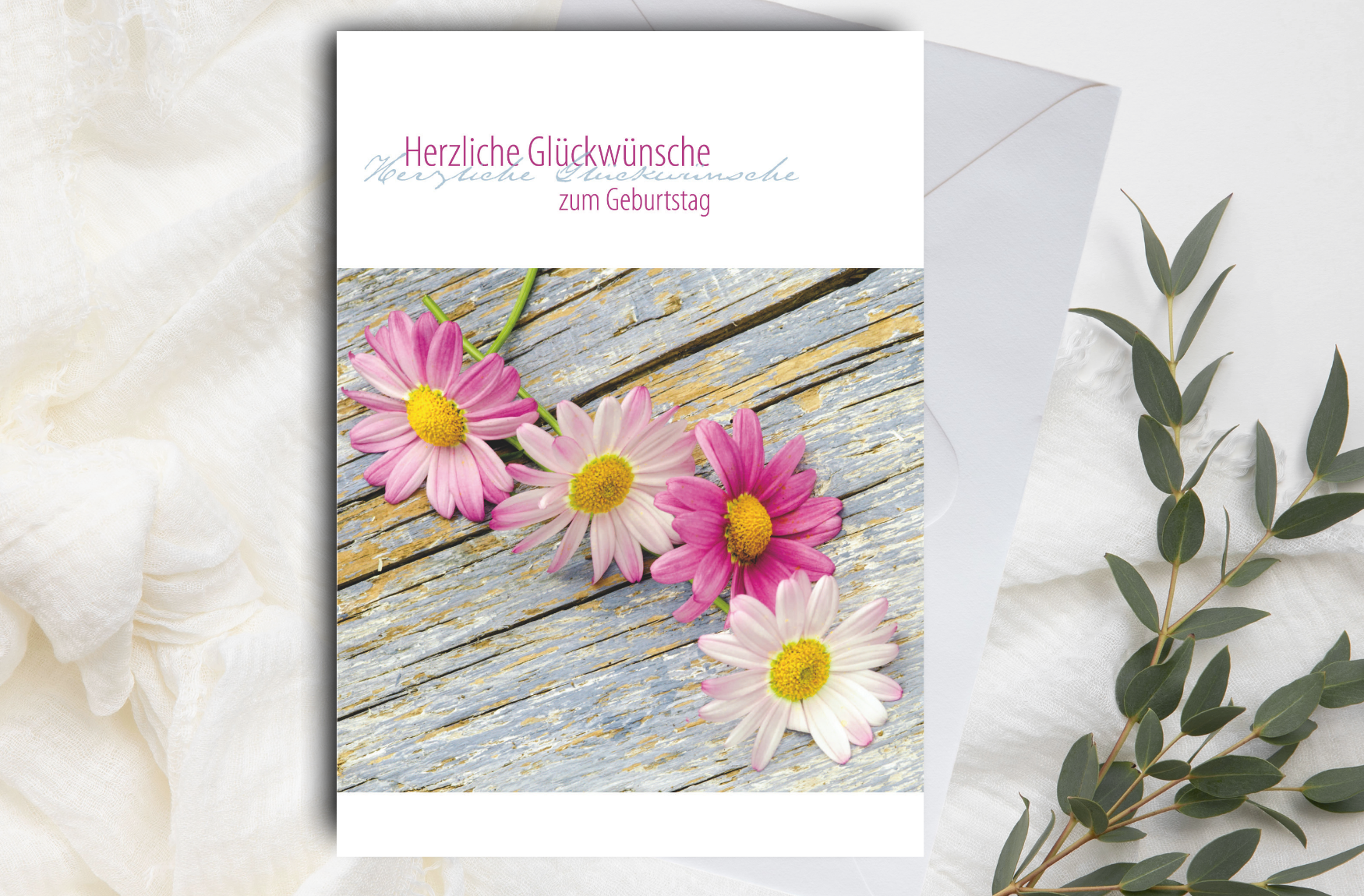 Faltkarte Herzliche Glückwünsche zum Geburtstag