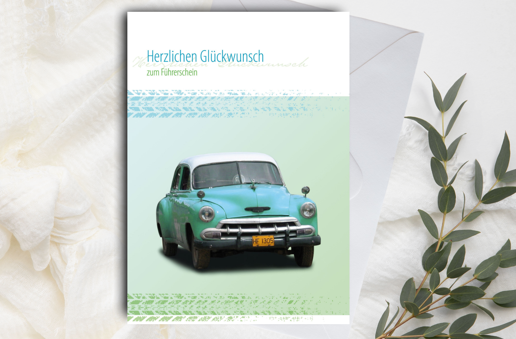 Faltkarte Herzlichen Glückwunsch zum Führerschein