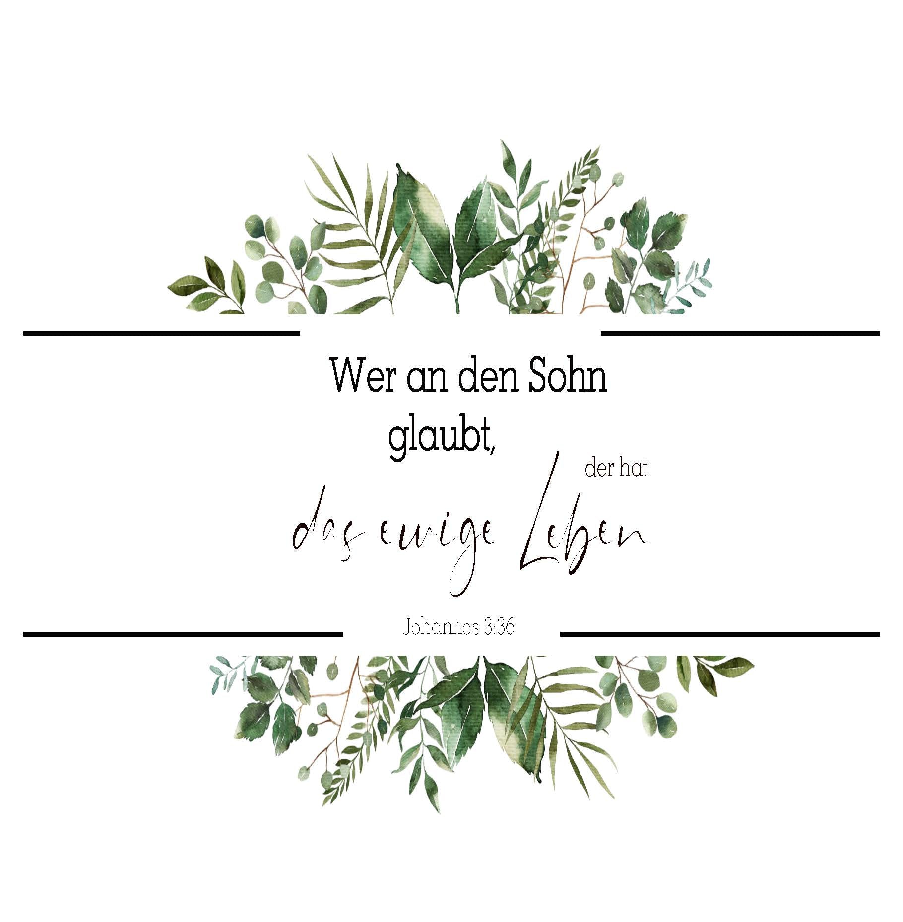 Postkarte  Wer an den Sohn glaubt