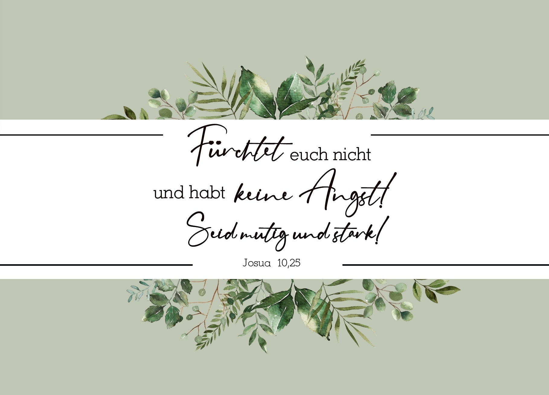 Postkarte Fürchtet euch nicht