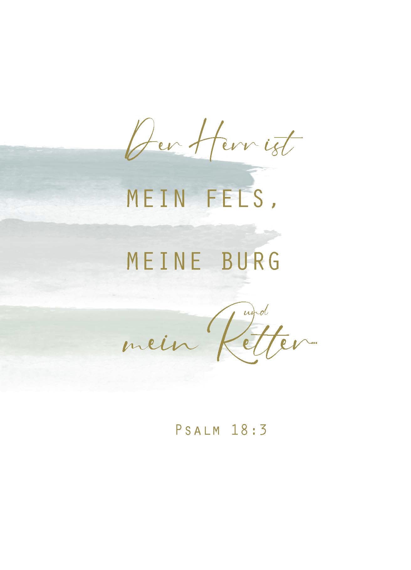 Postkarte  Der Herr ist mein Fels
