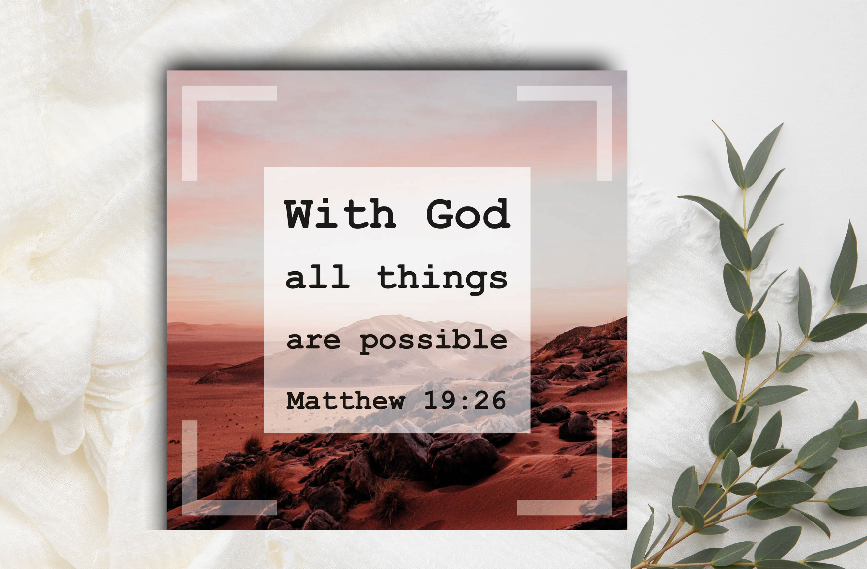 Postkarte - With God all things...