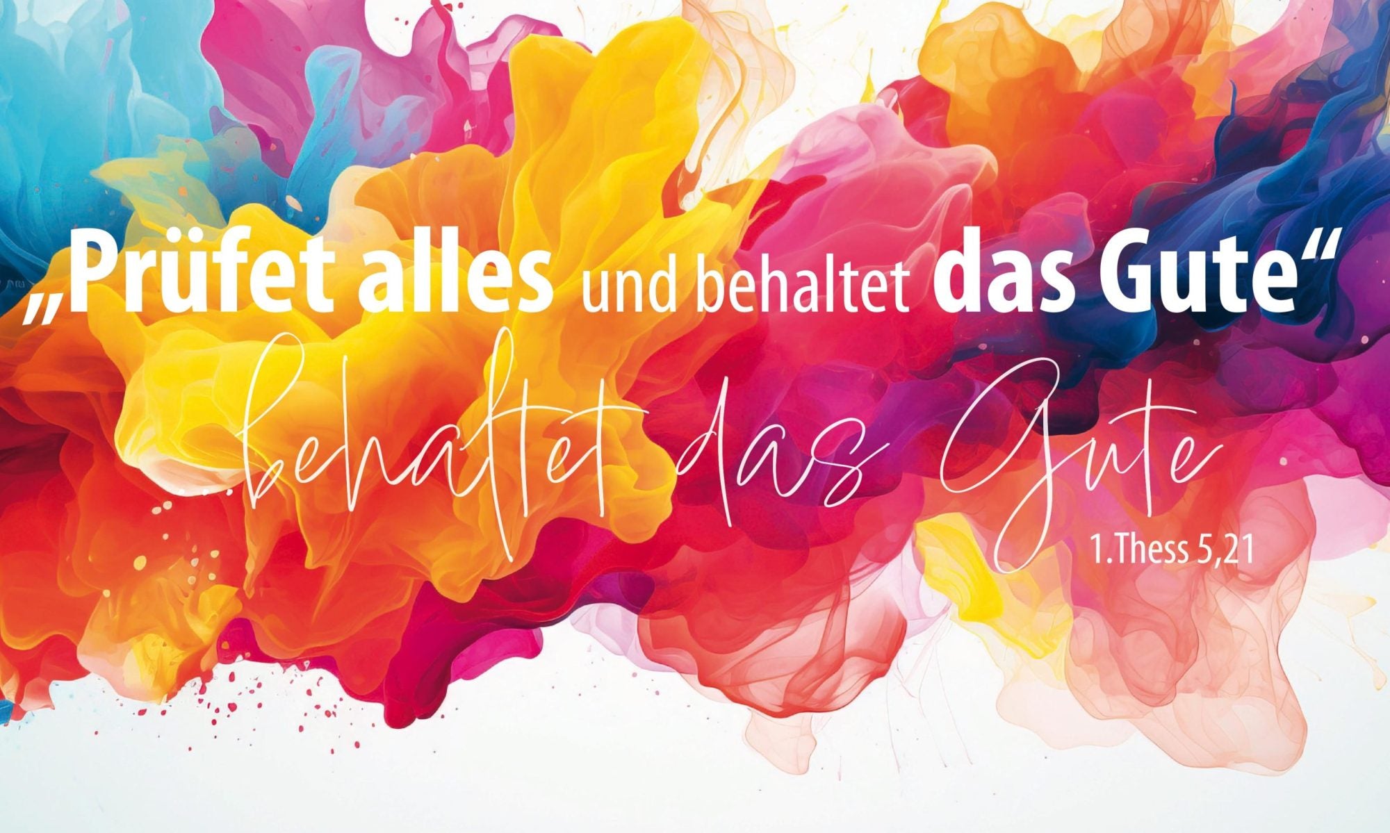Poster A3 laminiert Jahreslosung 2025 Motiv Bunte Farben